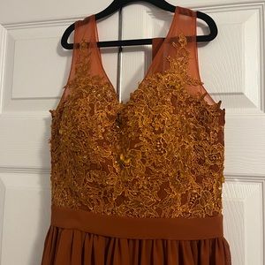 Formal burnt orange gown